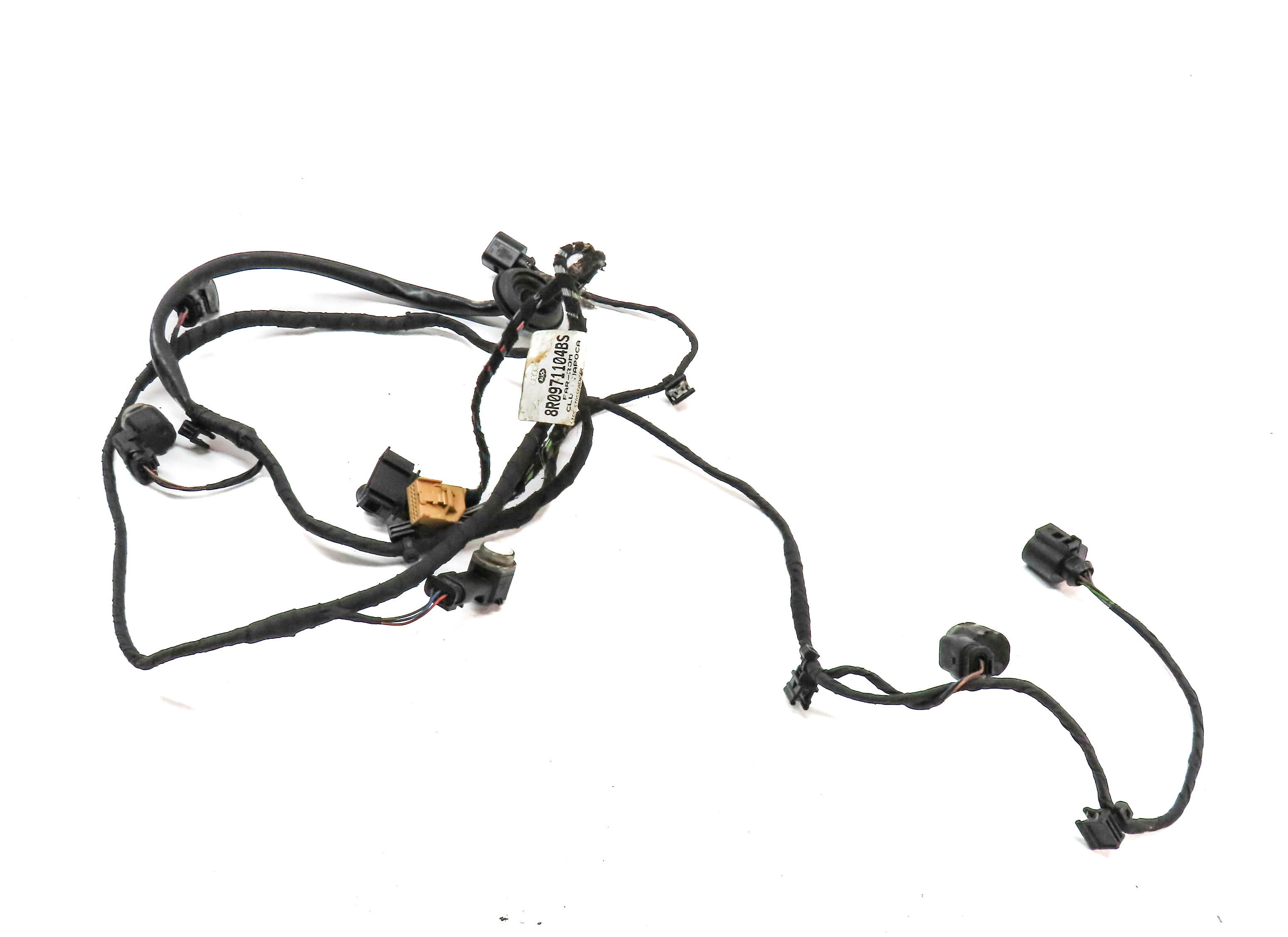 2013 AUDI Q5 (B8 8R) REAR PDC PARK DISTANCE SENSOR SET-4 w/ HARNESS (White) — exact item pictured